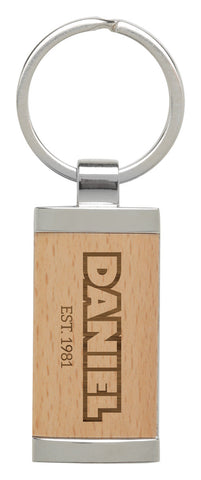 9958 - Keychain Timber with Metal Trim 50mm