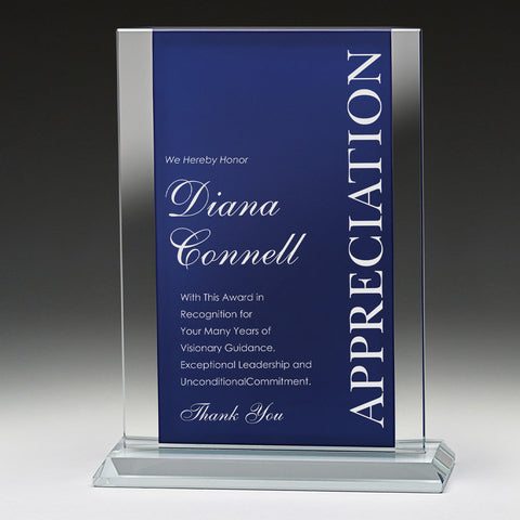 CB195 Pledge Blue Crystal Award 195mm