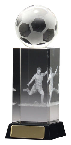 CH880L - Football Hologram Crystal 180mm