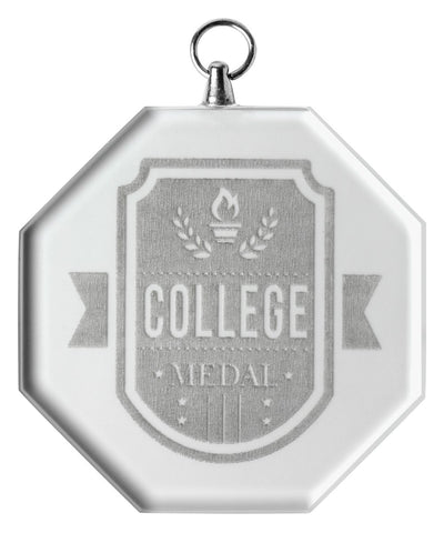 CM608 - Glass Medal - Octagon 50mm