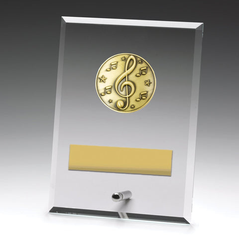 DY121B - Glass Plaque Music 175mm