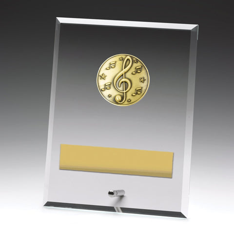 DY121C - Glass Plaque Music 200mm