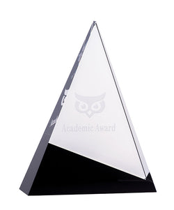 EBONY1 - Black and Clear Crystal Triangle 190mm