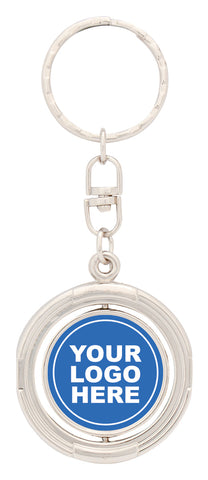 KS2 - Spinning Silver Keychain