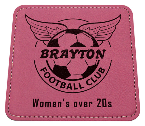 LEC29 - Leatherette Coaster Pink