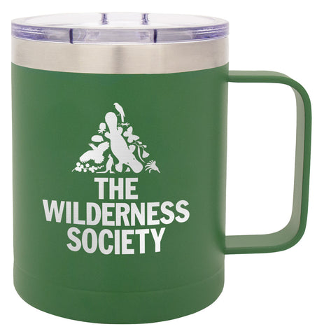 LSC104 - Green Double Wall Mug with Handle 400ml