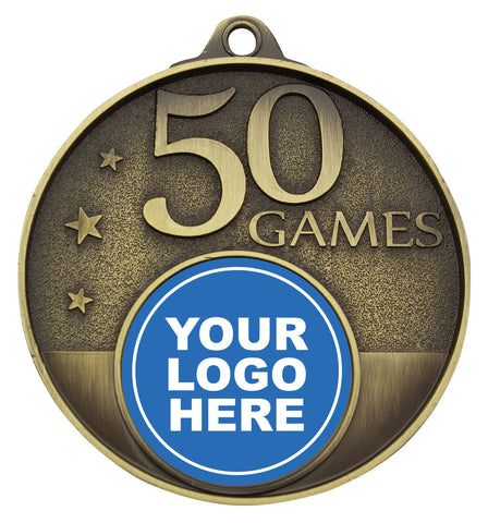 MC50G 50 Games Milestone Medal Gold