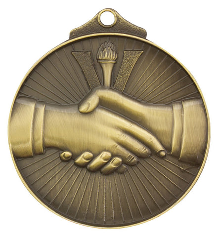 MD927G - Handshake Medal Gold