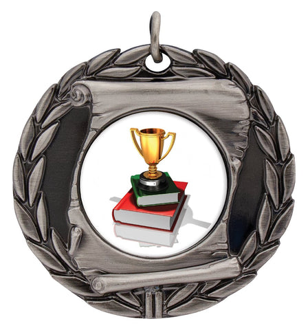 MD95S-C051 - Scroll Medal Silver