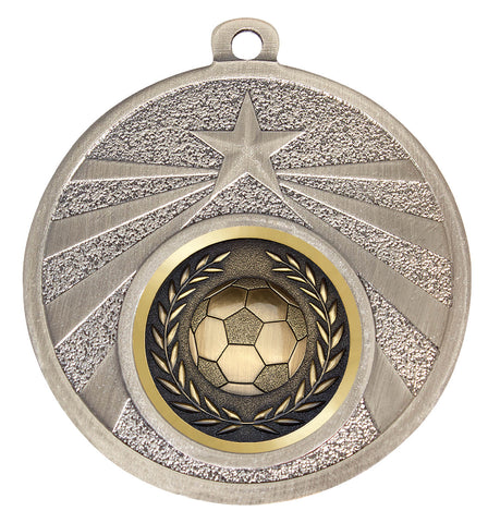 ME308S-B80 - Football Starshine Medal Silver