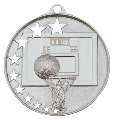 MH907S - Basketball Stars Medal Silver