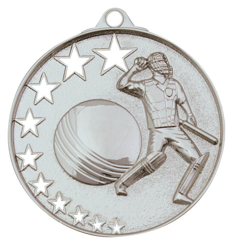 MH910S - Cricket Stars Medal Silver