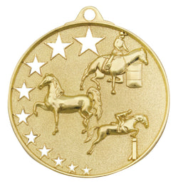 MH935G - Horse Stars Medal Gold