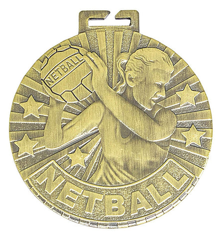 ML811G - Netball Cosmos Loop Medal