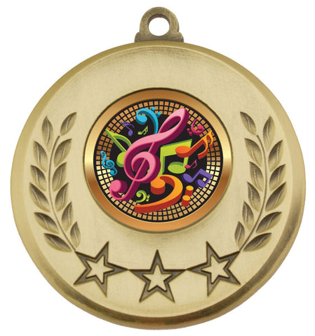 MSH121G - Laurel Medal Music Gold