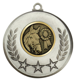 MSH135S - Laurel Medal Horse Silver