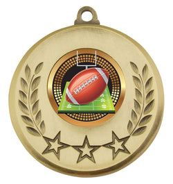 MSH155G - Laurel Medal Gridiron Gold