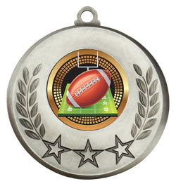 MSH155S - Laurel Medal Gridiron Silver