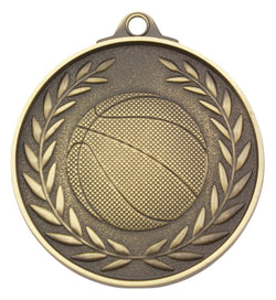 MX807G - Basketball Wreath - Antique Gold