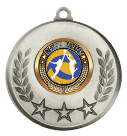 MY103S-B37 - Laurel Medal Netball Silver