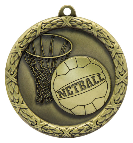 MZ811G Netball Derby Wreath Gold