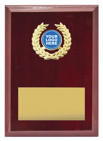 PL03B - Laurel Plaque Gold 175mm