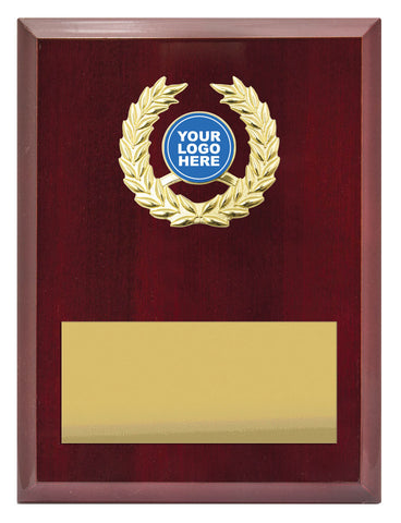 PL03C - Laurel Plaque Gold 200mm