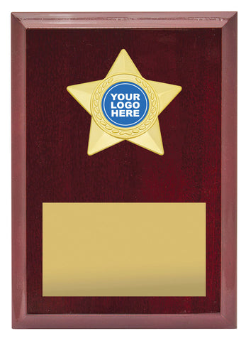 PL07B - Star Plaque Gold 175mm