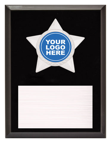 PL08C - Star Plaque Silver 200mm