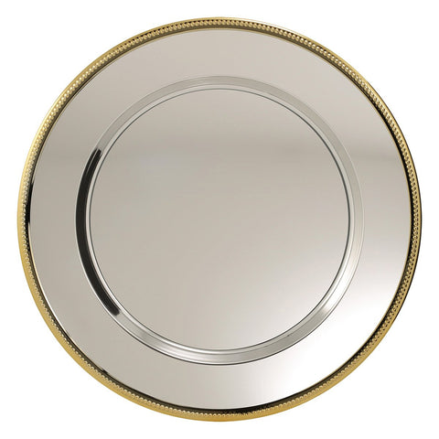 TRY03C - Metal Tray Gold Edge 300mm