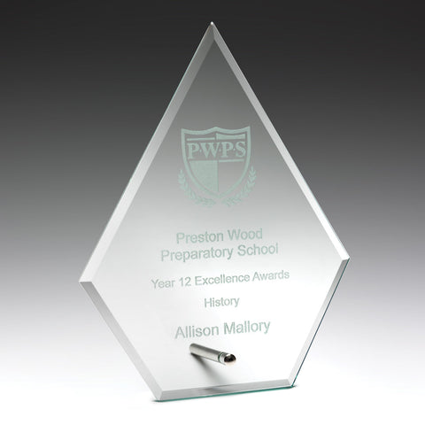 W631M Glass Arrow Plaque 175mm