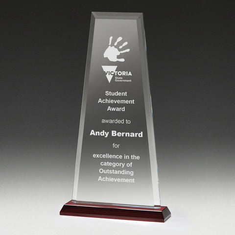 WC236B Glass Red Guardian Award 260mm